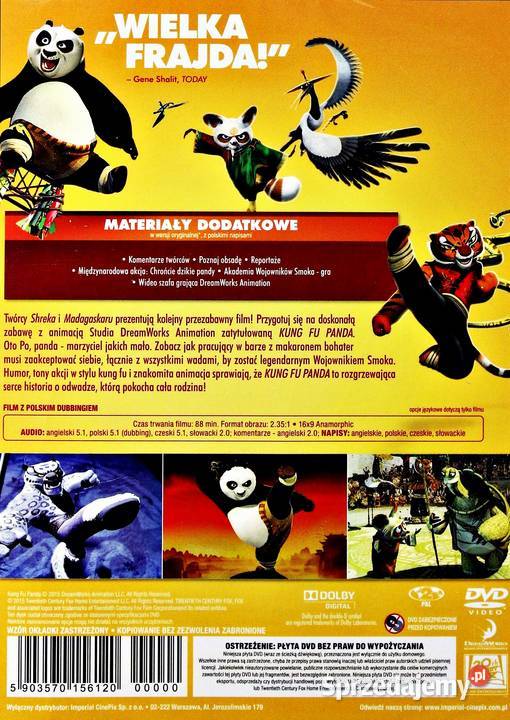 KUNG FU PANDA 1 2 3 SEKRETY POTĘŻNEJ PIĄTKI 4 Kalisz