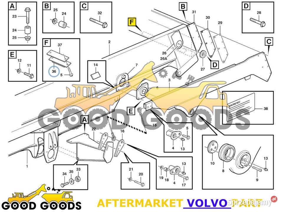 VOLVO ODBÓJ GUMOWY TYLNEJ KLAPY 11050593 2 Władysławów sprzedam