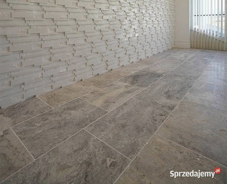 Trawertyn 12mm Silver Ash Antyczny 406x61x12 Płytki i fugi pomorskie Tczew sprzedam