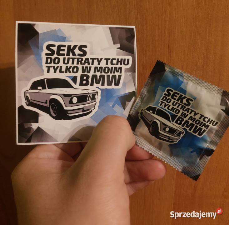 Personalizowane gadżety BMW naklejka i Gliwice