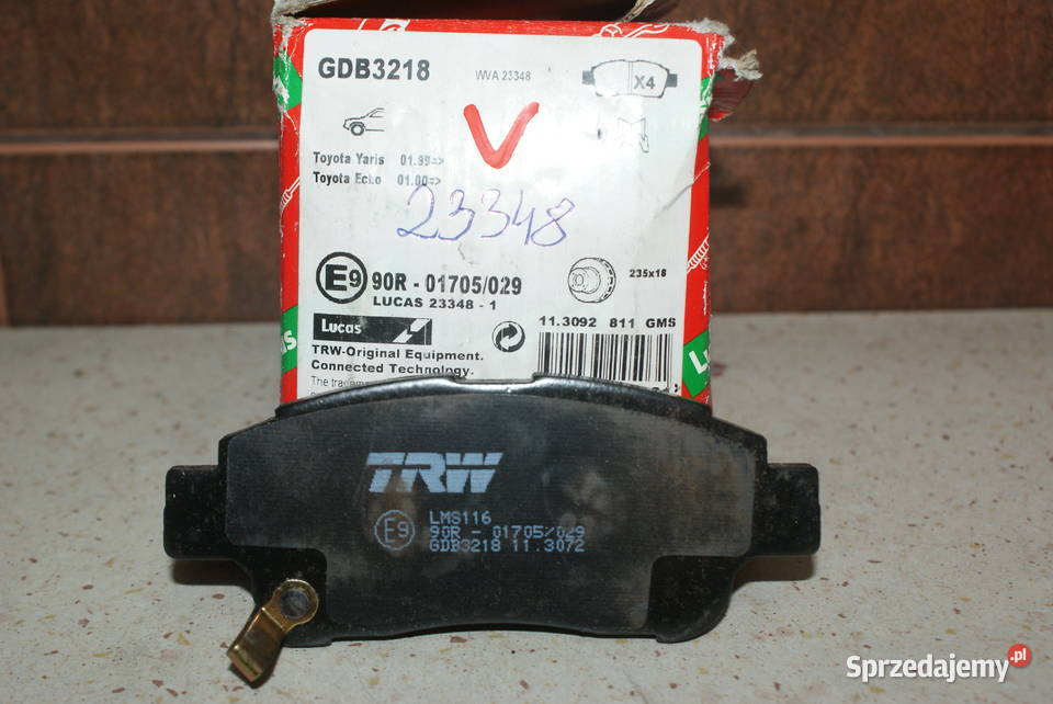 KLOCKI HAMULC TOYOTA YARIS 9903 Opis MP TOYOTA Y Białobrzegi