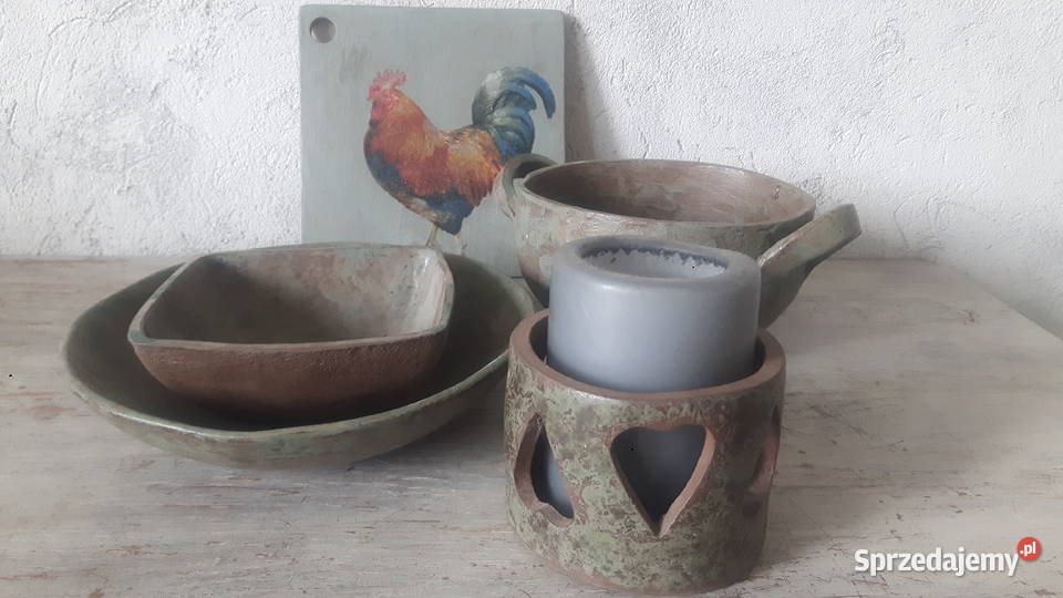 Zestaw naczyń ceramicznych ręcznie wykonanych Otwock