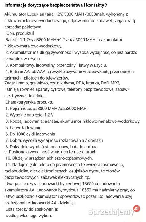 Akumulatorki AA i AAA 8 Zamość