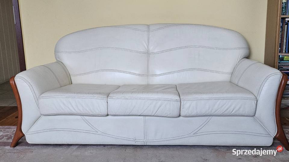 Komplet wypoczynkowy sofa w kolorze ecru 90cm kujawsko-pomorskie Bydgoszcz