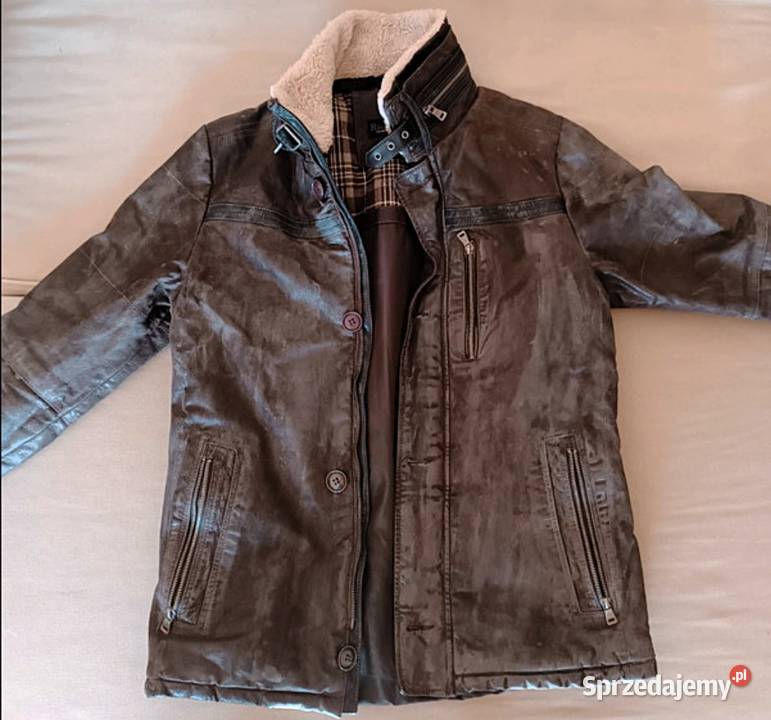 Kurtka Skórzana Kultowej Marki River Skin r ML Płaszcz zimowy Poraj sprzedam