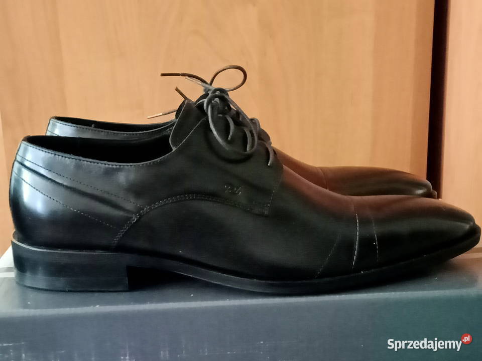 Półbuty skórzane wizytoweczarne Łódź