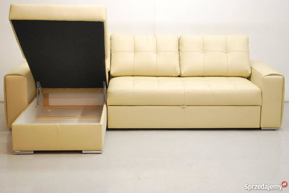 beżowy SKÓRA NATURALNA NAROŻNIK Z FSPANIA 10006 Poznań