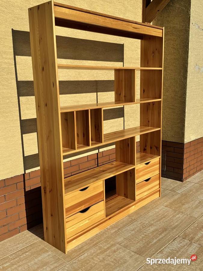 Regał drewniany sosnowy półki szafka komoda Sulbiny