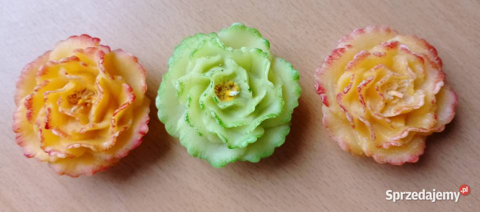 ŚWIECE pływające 3 sztuki świeczki kwiatki Dom i Ogród Złotniki