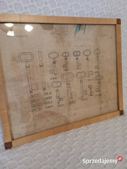 Stara grafika klucze małopolskie Żabno