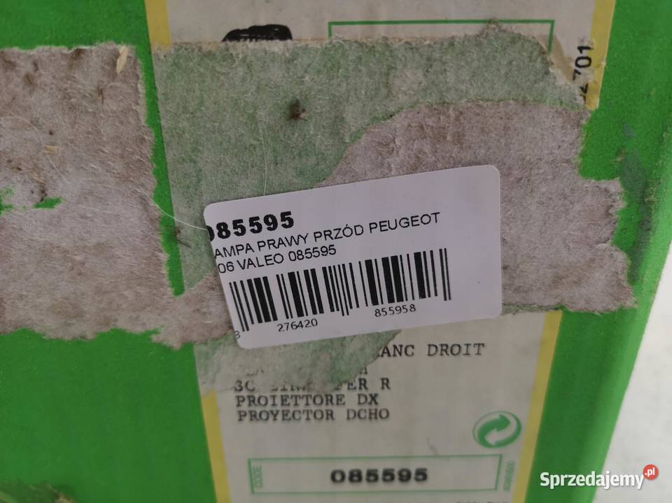 LAMPA PRAWY PRZÓD PEUGEOT 306 19932001 NOWA