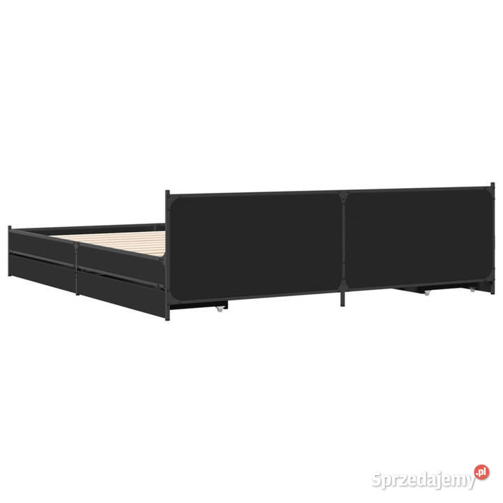 Rama łóżka z szufladami czarna 200x200 WM3279912 Warszawa