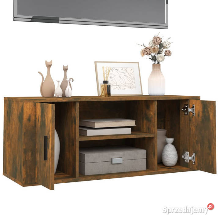 Szafka pod telewizor przydymiony dąb 100x35x40 Warszawa