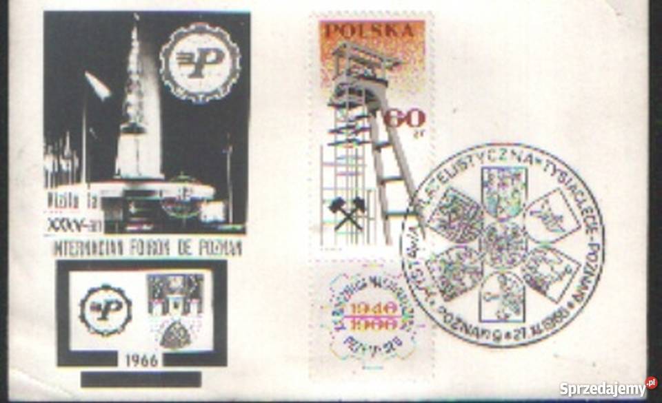 Kart okolicz WFna 1000 lecie Poznań 1966 śląskie Gliwice