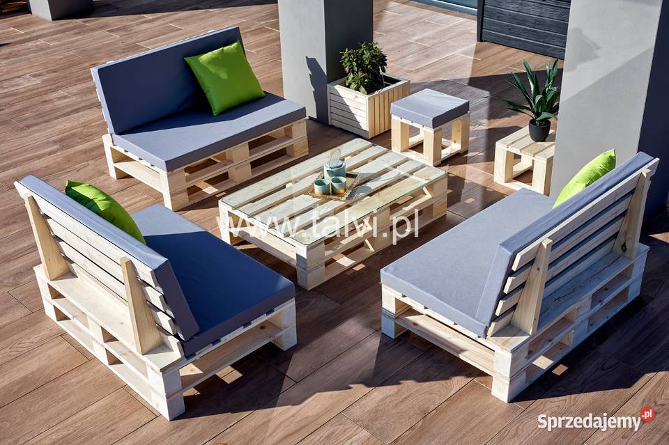 Meble ogrodowe imitacja palet talvi Zestawy mebli ogrodowych Czechowice-Dziedzice