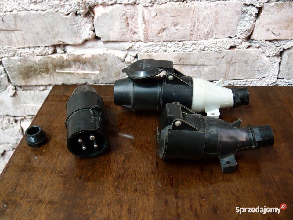 Złącze 3 fazowe siłowe zestaw gniazdo i wtyczka łódzkie Łódź