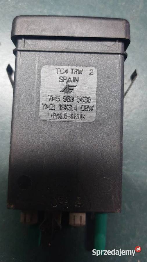 Przełącznik grzania foteli VW Ford OE 7M5963563B Panele sterowania, przełączniki Motoryzacja Skwierzyna