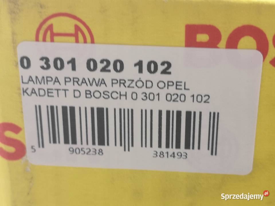 LAMPA PRAWY PRZÓD OPEL KADETT D 19831993 NOWA sprzedam