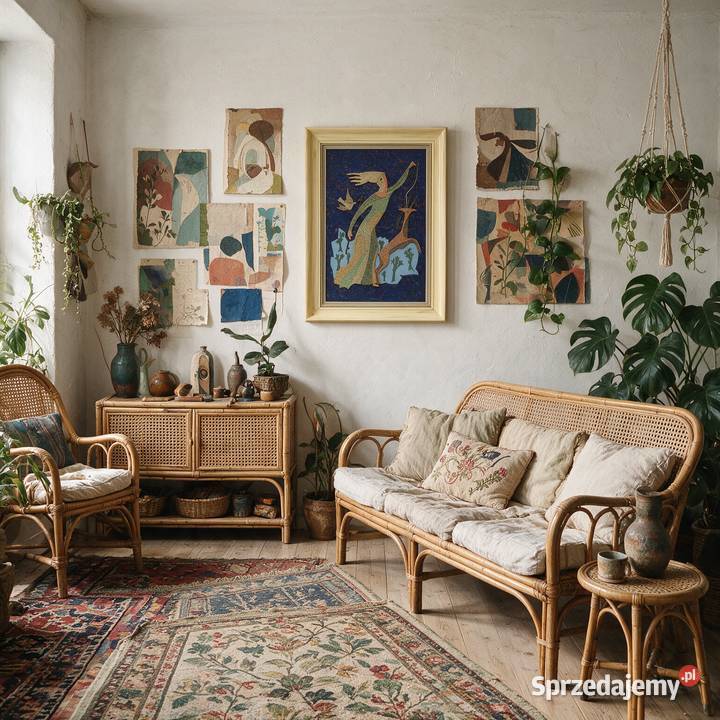 Obraz strukturalny w ramie MidCentury Diana z Kalisz