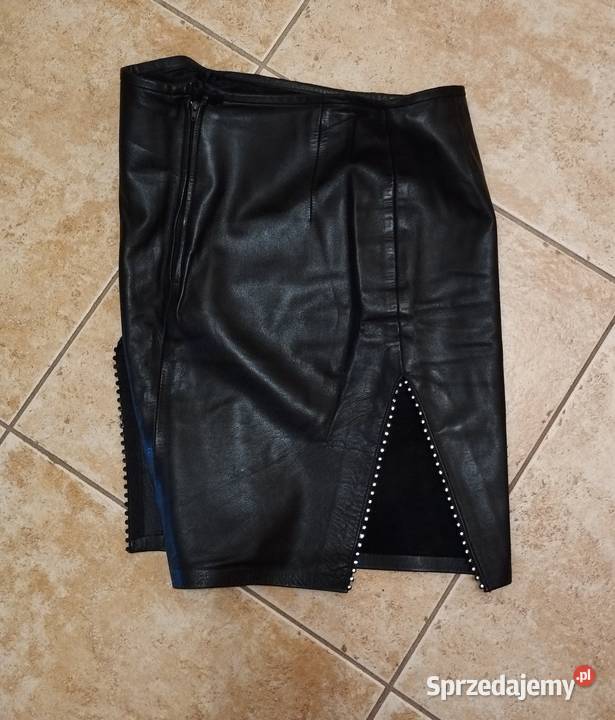 Spódnica ze skóry czarny Sosnowiec