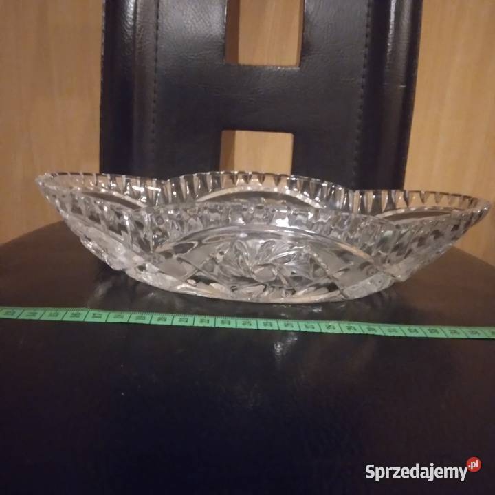 PRL Kryształ Łódka 26 x 6 x 14 Porcelana i szkło Bydgoszcz