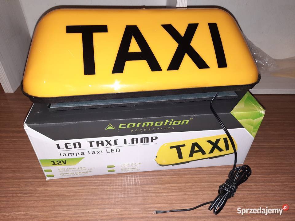 Podświetlany Kogut TAXI BiałyLampa Szpakówka