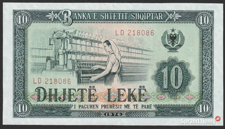 ALBANIA 10 LEKE 1976 UNC Numizmatyka Numizmatyka Łódź