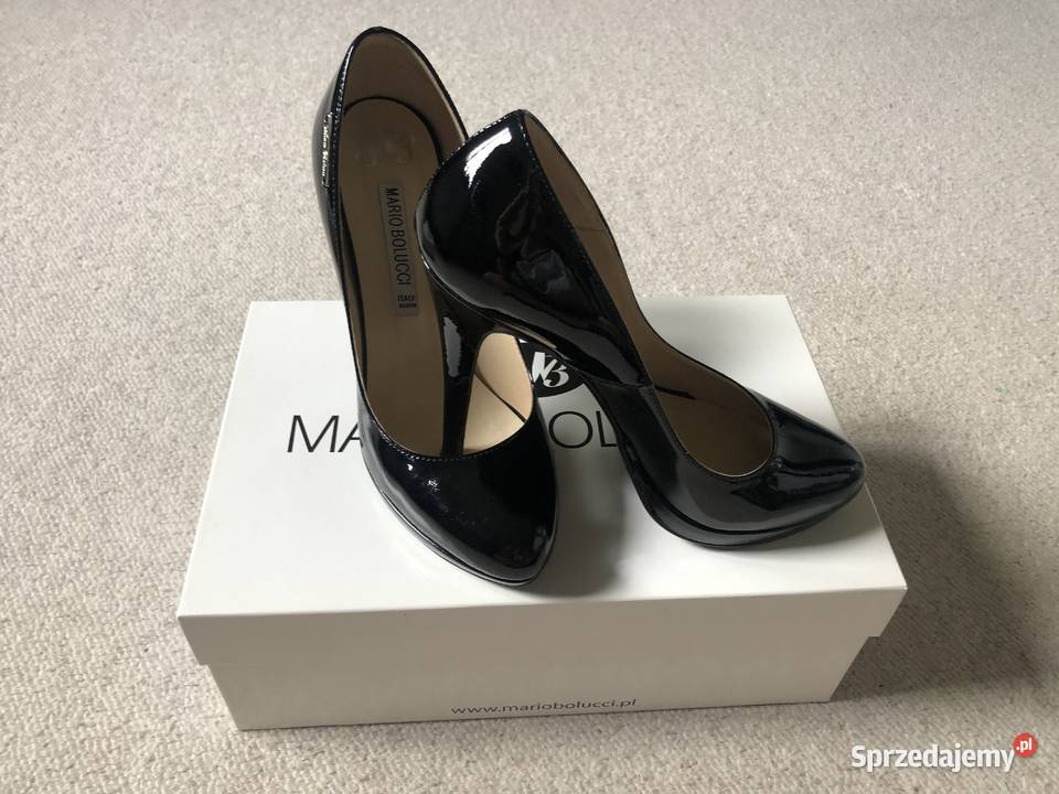 Szpilki lakierowane Mario Bolucci czarne rozmiar Łódź