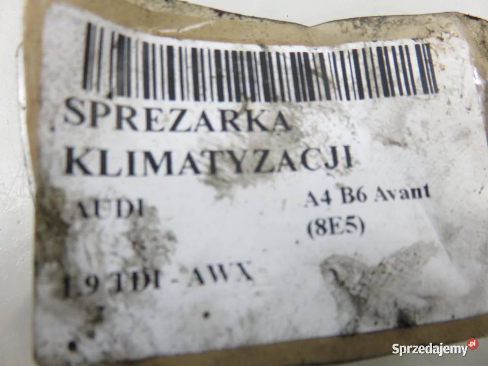 KOMPRESOR KLIMATYZACJI AUDI A4 B6 Avant 8E5 19 małopolskie