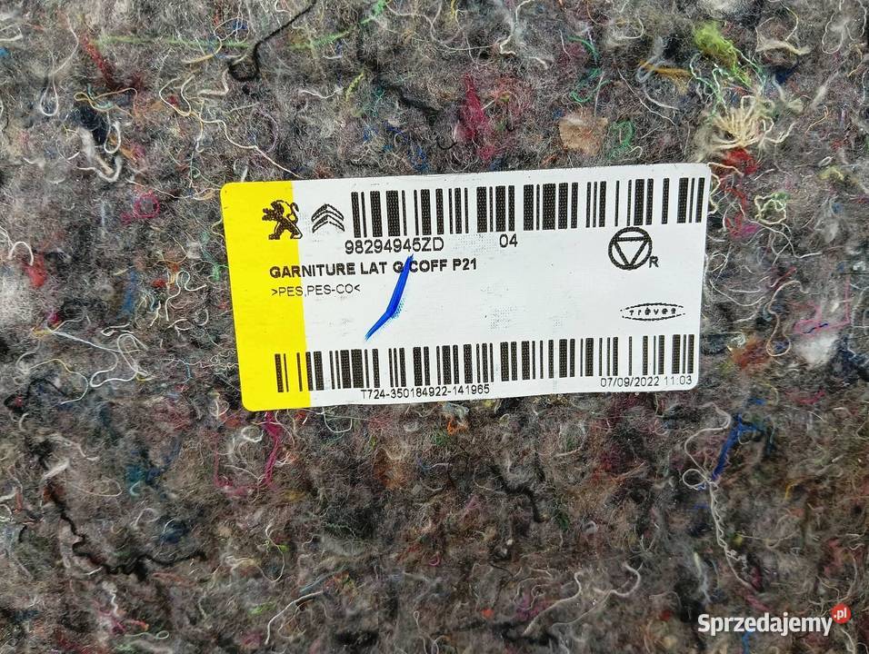 TAPICERKA BOCZEK BAGAŻNIKA LEWY PRAWY TYŁ KPL Tapicerki samochodowe
