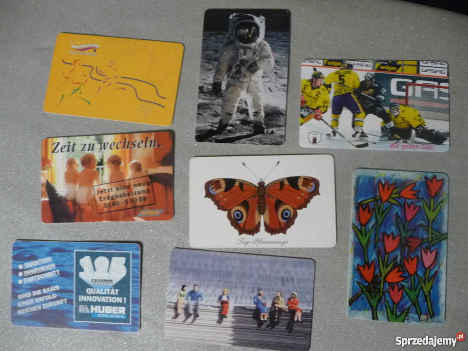 Niemieckie karty telefoniczne 8 sztuk lata 19979 Antyki, Sztuka, Kolekcje sprzedam