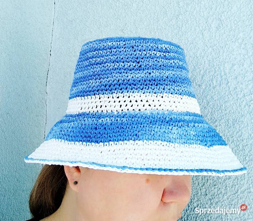 Kapelusz z raffii crochet raffia sun hat Piotrków Trybunalski