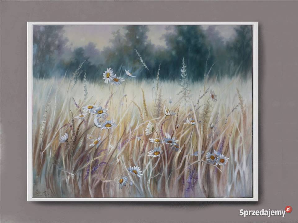Gorąca Łąka olejny ręcznie malowany Lidia