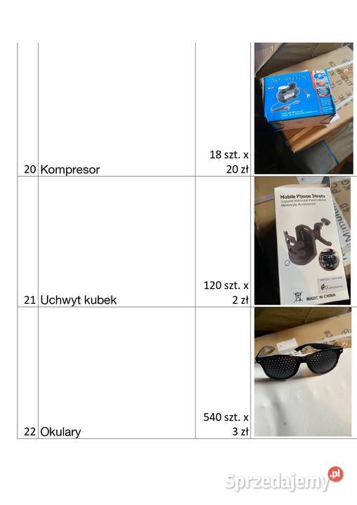 Syndyk sprzeda Zbiór Towaru w postępowaniu Pozostałe śląskie Katowice