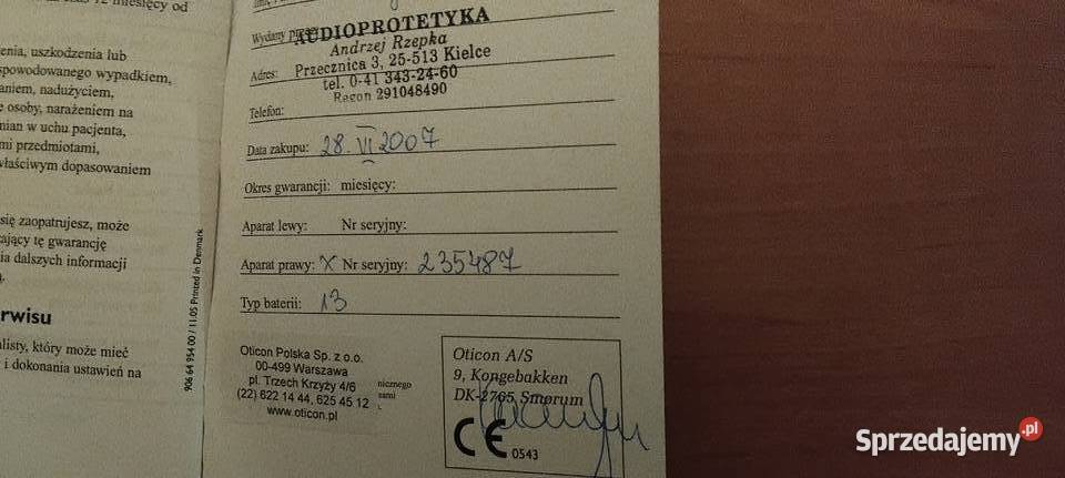 APARAT SŁUCHOWY ZAUSZNY OTICON EGO BTE P