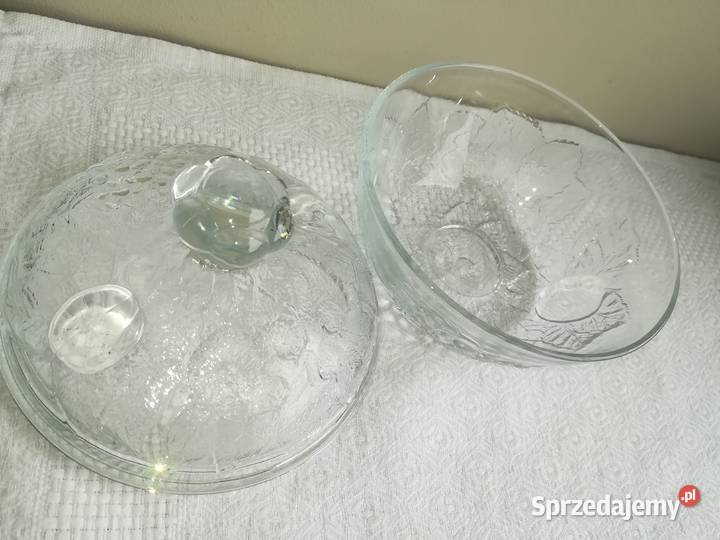 szklana cukierniczka miseczka szkło z pokrywką Ceramika i szkło Gdańsk