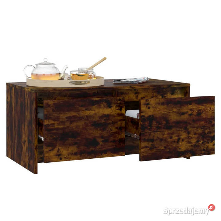 Stolik kawowy przydymiony dąb 90x50x415 WM813029 Stoły Stoły Warszawa