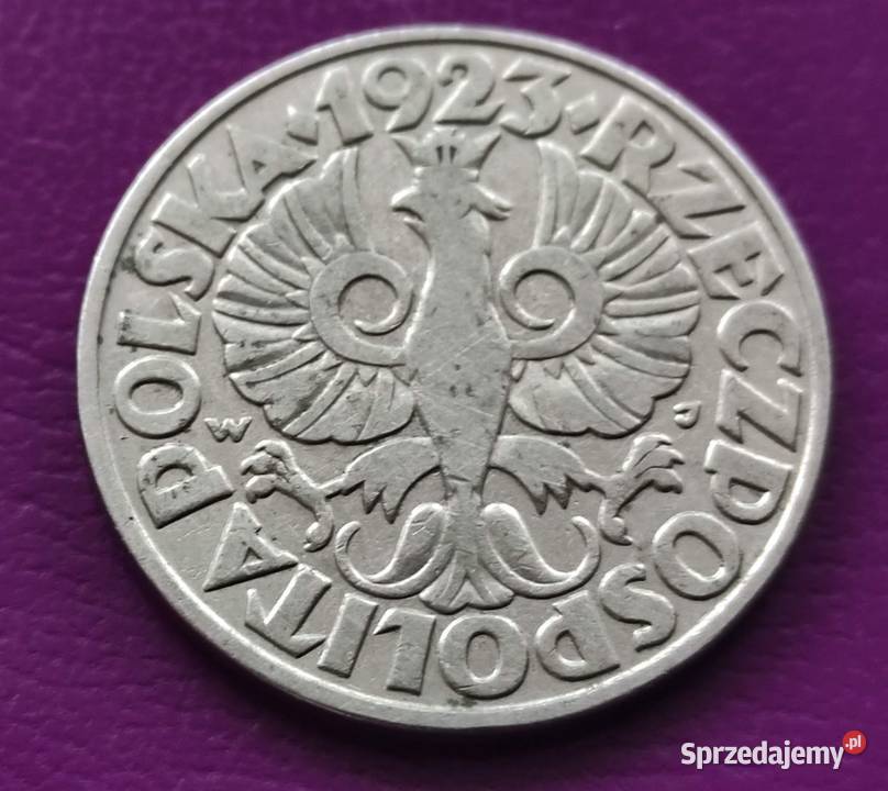 Moneta przedwojenna Sanacja II RP 50 groszy 1923 Pruszków