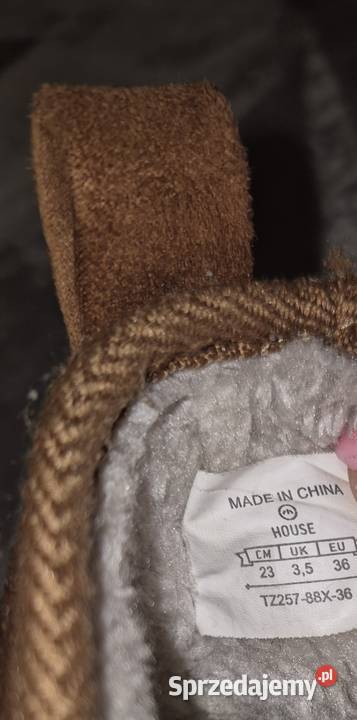 Botki damskie ocieplane zimowe camel 36 inna sprzedam