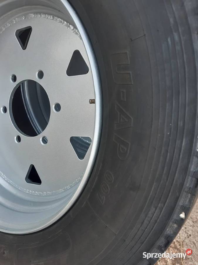 4 koła felgi bezdętkowe 27570 R225 przyczepa d46 łódzkie Kamocin