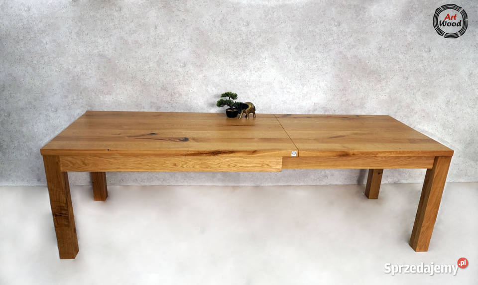 Stół lity dębowy 150x90 rozkładany dostawka 100 małopolskie