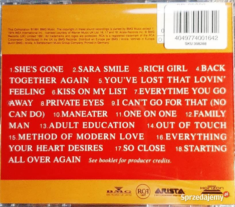 Znakomity Album CD Daryl Hall John Oates sprzedam