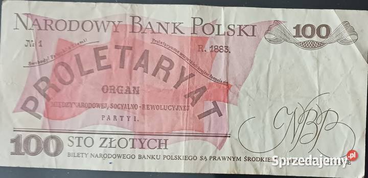100 złotych 1XII1986 seria SY wielkopolskie Konin