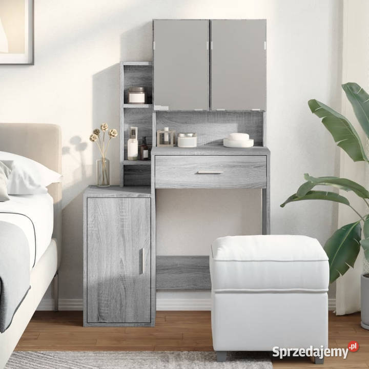 Toaletka z szafką szary dąb sonoma 80x35x132 sprzedam