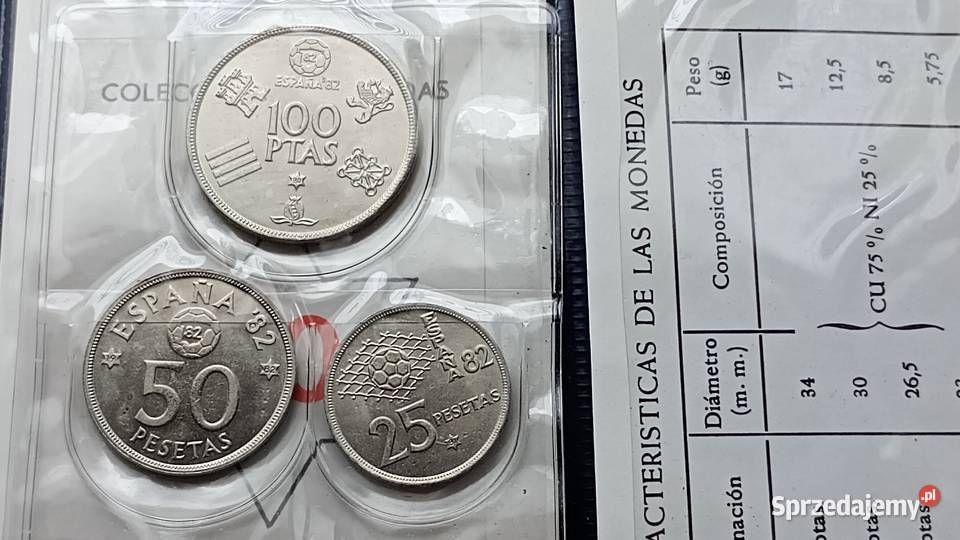 Stare monety 6 monet 1980 SET Hiszpania Mundial Lesko sprzedam
