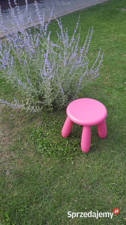 Stołek taboret dziecięcy różowy MAMMUT IKEA dom