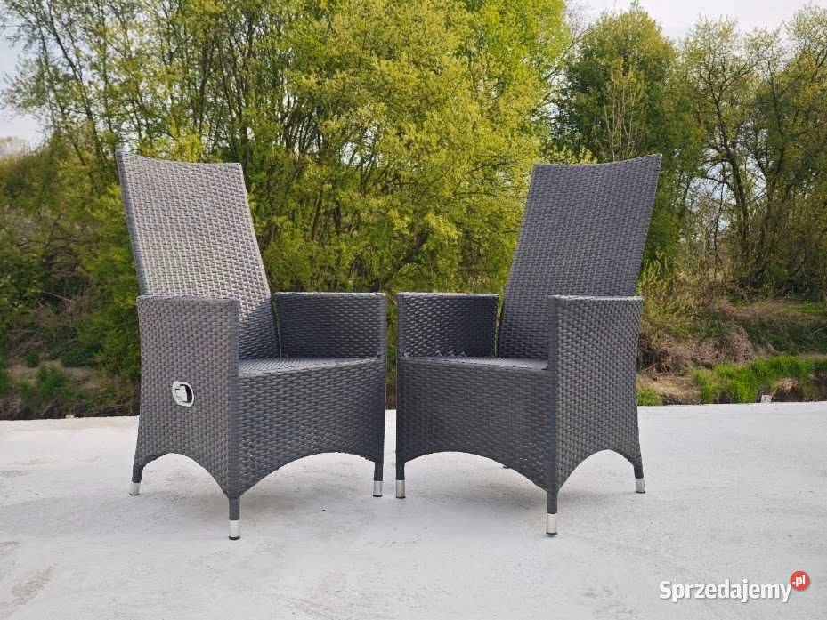 Fotele ogrodowe technorattan regulowane 6 Góra