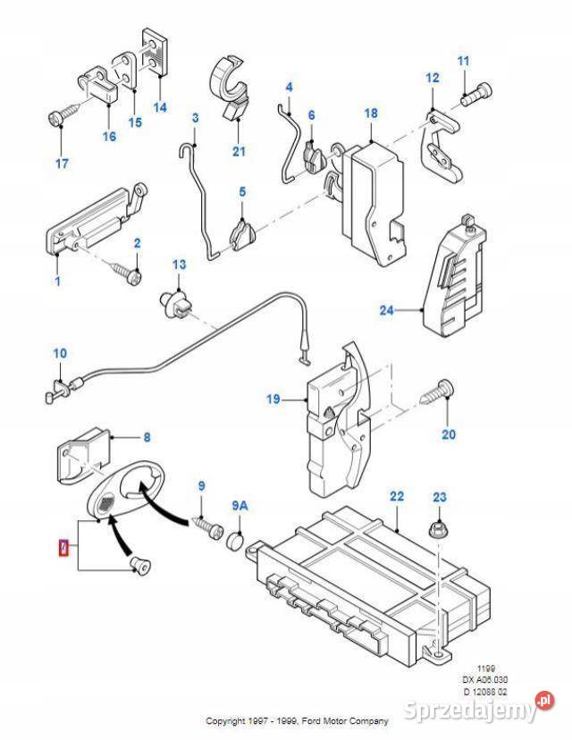 PLASTIK OSŁONA DRZWI PRAWY PRZÓD FORD FIESTA sprzedam