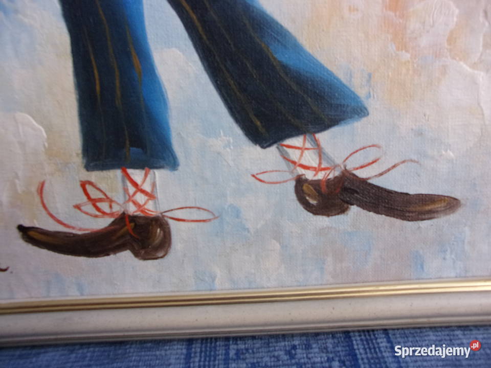 Obraz olejny KLAUN sygnowany AMorgan wym 43x33 Warszawa