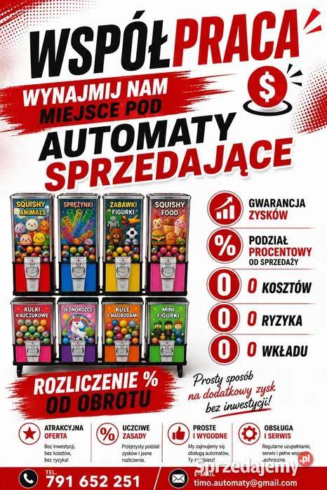 Szukamy miejsca pod automaty na kulki zabawki lubelskie Lublin